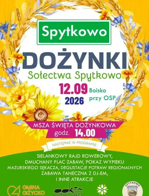 Dożynki Sołectwa Spytkowo – święto plonów już 12 września