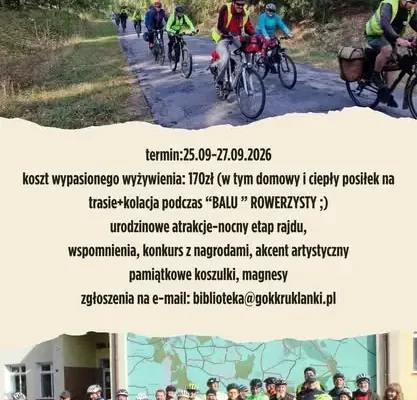 Rowerowy rajd urodzinowy z Kruklanek – zapisy trwają