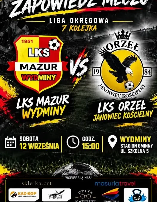 Mazur Wydminy walczy o punkty z wiceliderem z Janowca Kościelnego