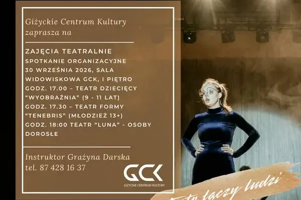 Giżycko: Rusza nabór na zajęcia teatralne w Giżyckim Centrum Kultury