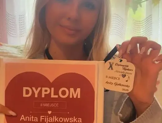 Anita Fijałkowska zdobyła II miejsce w konkursie wokalnym