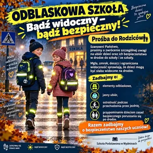 Szkoła Podstawowa w Wydminach walczy o tytuł „Odblaskowej szkoły”