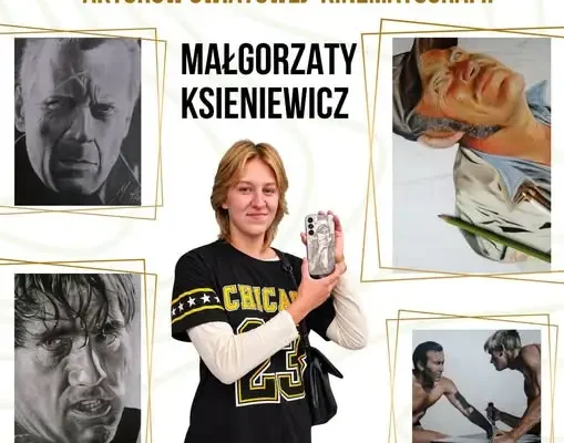 Wystawa portretów gwiazd kina w Wilkasach – prace Małgorzaty Ksieniewicz