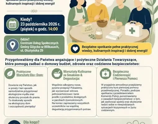 Warsztaty ekologiczne i kulinarne w CUS Gminy Giżycko już 23 października