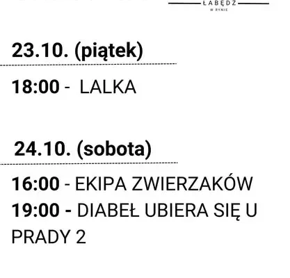 Kino Łabędź w Rynie: filmowy weekend z LALKĄ i innymi hitami