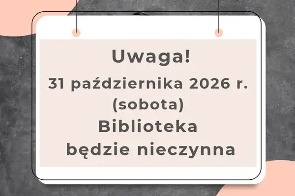 Biblioteka w Rynie nieczynna w sobotę 31 października