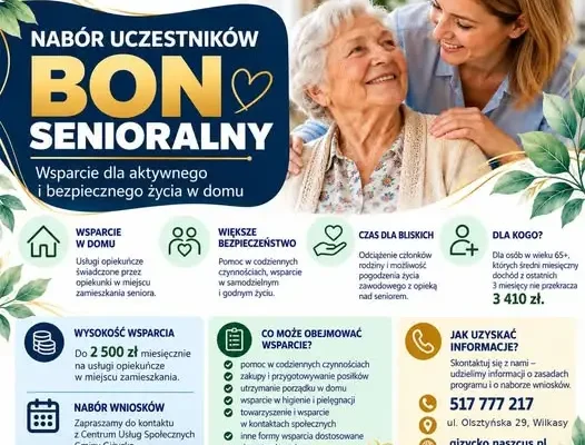 Bon Senioralny w Gminie Giżycko – CUS bada potrzeby mieszkańców