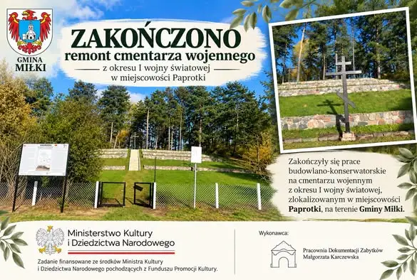 Zakończono remont cmentarza wojennego w Paprotkach