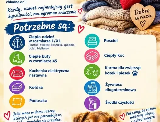 Gmina Wydminy apeluje o pomoc dla 68-latka. Trwa zbiórka ciepłej odzieży i żywności